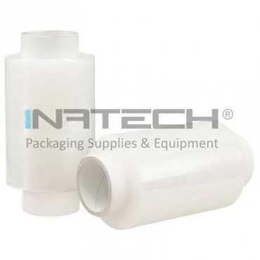 Folie Stretch Minirole Lungime 150 m, Latime 100 mm, Utilizare Manuala, Grosime 15 my, Цвят Transparent, Diametru Tub 38 mm, Lungime Tub 140 mm