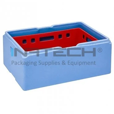 Cutii Termoizolante EPP Cu Insert, 40/55 L Dimensiune Interioara 540 x 340 x 220 mm, Capacitate 40 kg, Dimensiune Exterioara 600 x 400 x 280 mm, Композиции EPP, Цвят Син