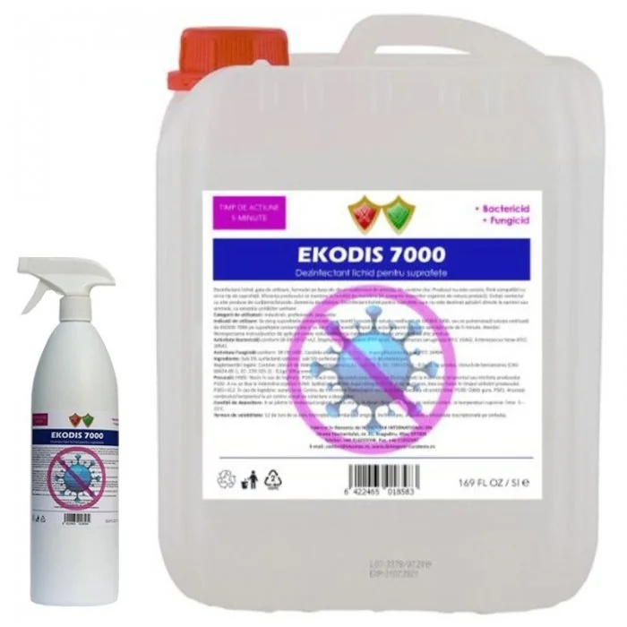 Solutie Dezinfectanta Pentru Suprafete Aspect Lichid, Cantitate 1 buc, Volum Litri 5, Culoare Incolor-Articole Menaj Si Prote...