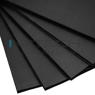 Placa Polipropilena Alveolara Lungime 1200 mm, Latime 1000 mm, Grosime 3.5 mm, Цвят Черен, Greutate 800 gr/m2