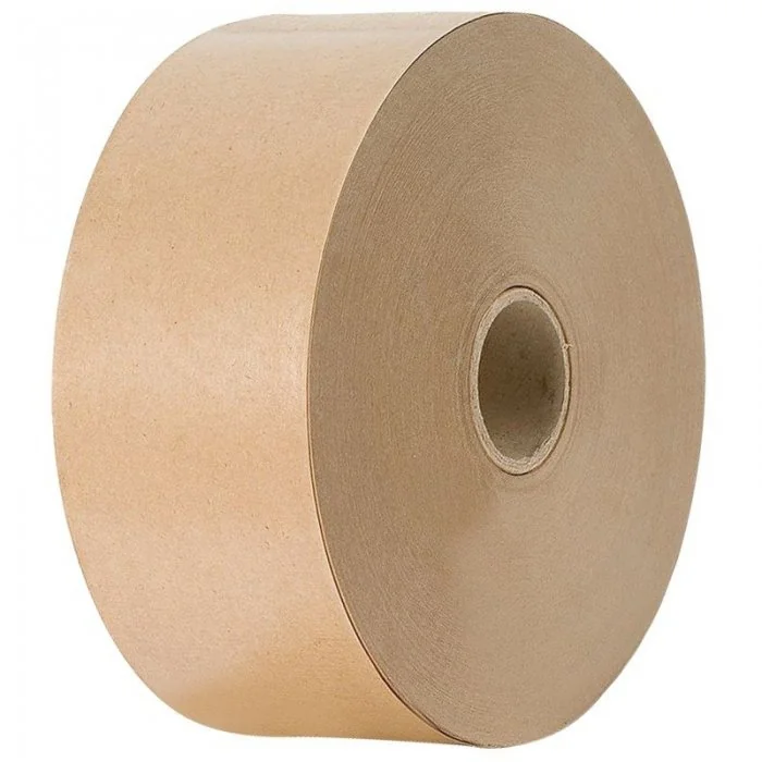 Banda Adeziva Umectibila Din Hartie Kraft Lungime 200 m, Latime 60 mm, Adeziv Amidon, Ranforsare NU, Culoare Natur-Benzi Adez...