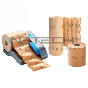 Perne De Aer Din Hartie Pentru AirWave 1, 2 Denumire Pernute void fill, Lungime Rola 300 m, Dimensiuni 100 X 210 mm, Композиции Hartie BIO 22 gr/mp