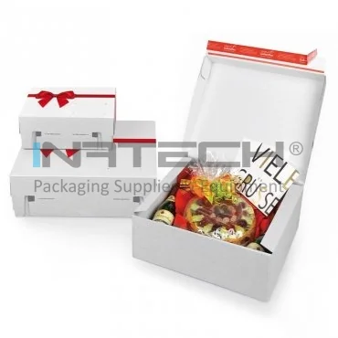 Кутия за подаръци с автоформираща се ColomPac® дължина 363 мм, ширина 290 мм, височина 125 мм, система за затваряне с двойно лепяща лента