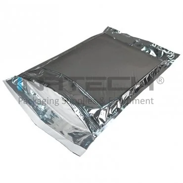 Изолирана торбичка Medi Zip Pack, опция с вграден евтектичен гел, размери 250 x 350 мм, сребрист цвят, тип без гел
