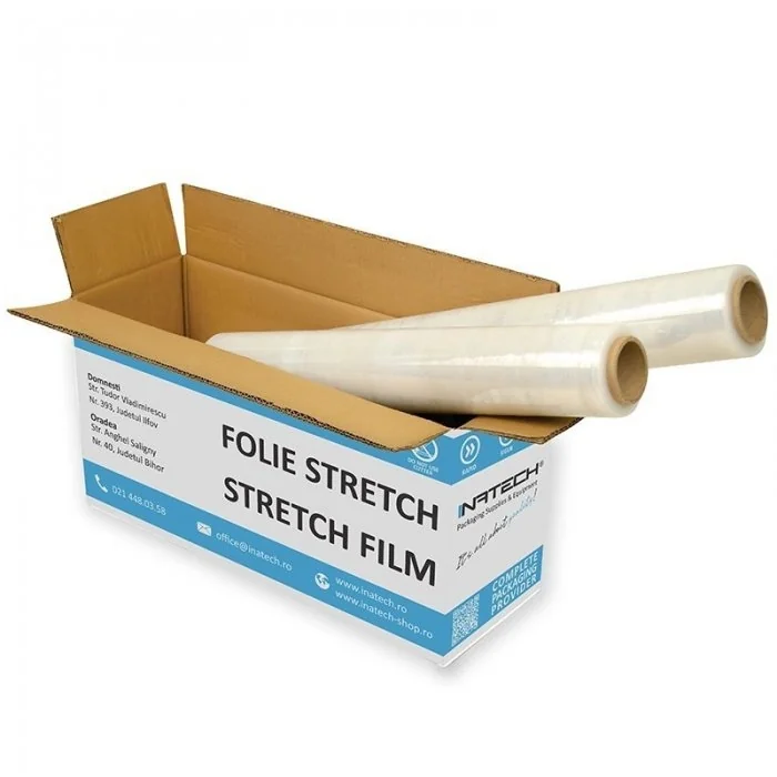 Folie Stretch Uz Manual Latime 250 mm, Grosime 23 my, Greutate 1.5 kg, Цвят Черен, Greutate Tub 0.15 kg, Buc / Pachet 12