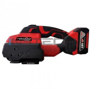 Уред за връзване на PP/PET лента с акумулатор от Италия, Акумулатор Bosch 18V, 4Ah, Лента PP / PET 13-16 mm, Дебелина на лентата 0.50-1.20 mm, Ръкохватка DA, Тегло 3.9 кг, Система за запечатване чрез триене