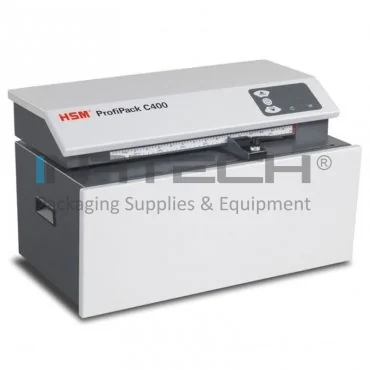 Трошачка за картон HSM ProfiPack модел HSM C400, Ширина на картон 415 мм, Дебелина на картон 10 мм, Скорост на рязане 135 мм/с, Мощност 700 W, Вакуумчик НЕ