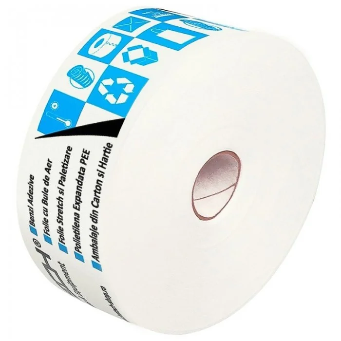 Banda Adeziva Umectibila Personalizata 60 mm x 200 m Lungime 200 m, Numar Culori 2 Culori, Latime 60 mm, Adeziv Amidon, Tip I...