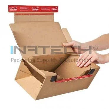 Cutii Autoformare Si Autosigilare Returnabile ColomPac ® Lungime 336 mm, Latime 242 mm, Inaltime 140 mm, Цвят Natur, Sistem Inchidere 2 x Banda Dublu Adeziva
