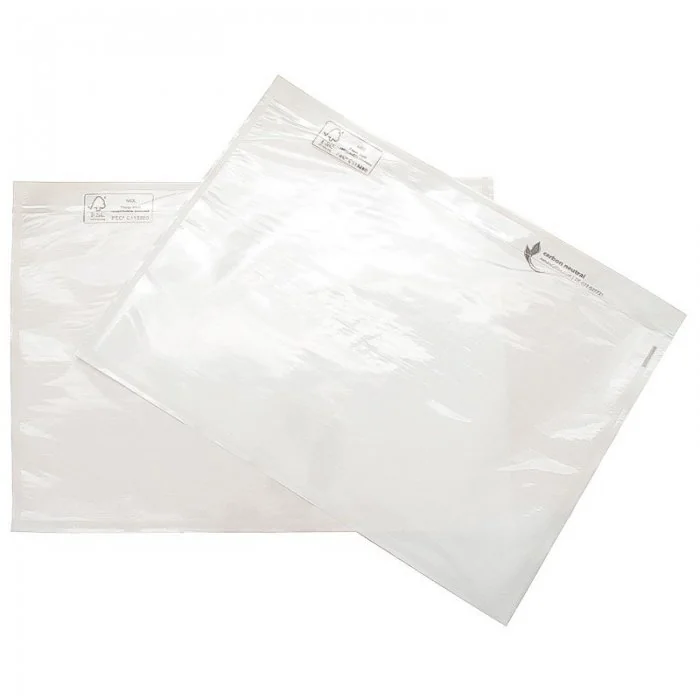 Set 100 Plicuri Port Document Autoadezive, C4/C5/C6/DL Dimensiuni 175 x 115 mm, Culoare Transparent, Tip C6, Buc / Pachet 100...