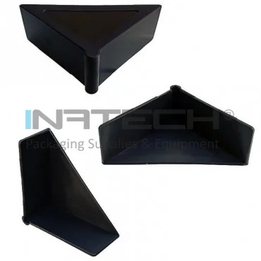 Пластмасови ъгли за PP лента с външна ширина 64 мм, вътрешна дължина 60 мм, ширина на гид на лентата 60 x 60 x 30 мм, брой / опаковка 700