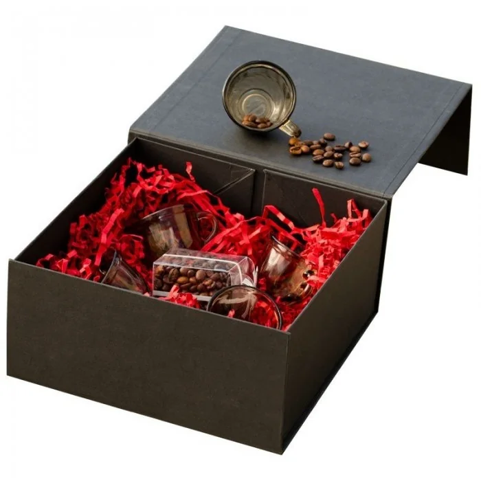 Cutie Pentru Cadouri Cu Inchidere Magnetica Lungime 230 mm, Latime 230 mm, Inaltime 110 mm, Culoare Negru, Tip Carton Mucava,...