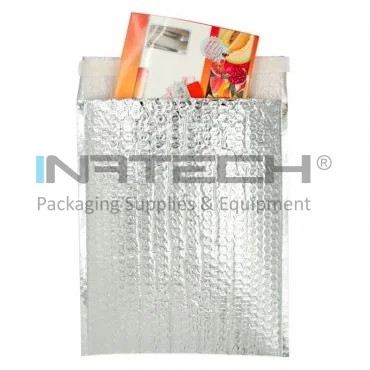 Plic Cu Bule Termoizolant Dimensiuni 450 x 350 mm, Композиции PET / Folie Bule / PEE, Clapeta 50 mm, Цвят Argintiu