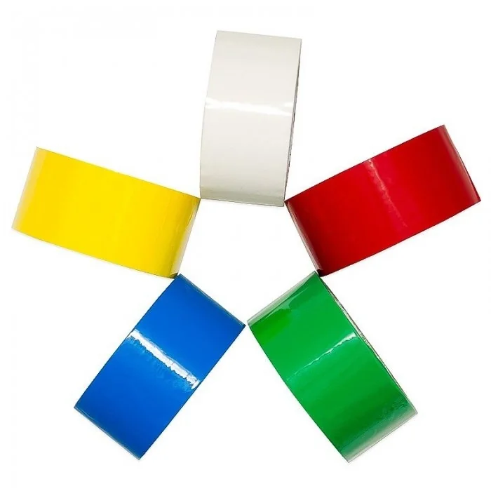 Banda Adeziva Colorata Lungime 66 m, Adeziv Acrilic, Latime 50 mm, Culoare Rosu-Benzi Adezive Si Adezivi