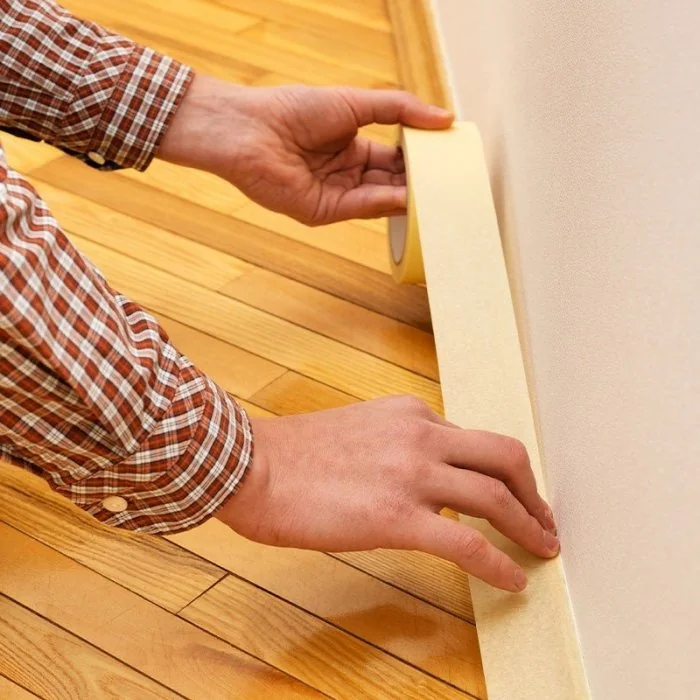 Banda Adeziva Mascare Lungime 45 m, Latime 48 mm, Temp Max °C 50, Material Hartie, Culoare Alb-Benzi Adezive Din Hartie