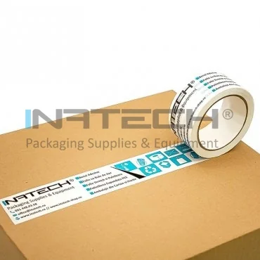 Персонализирана лепенка с дължина 66 м, Брой цветове 1 цвят, Ширина 48 мм, Тип печат Sandwich, Брой / Пакет 360