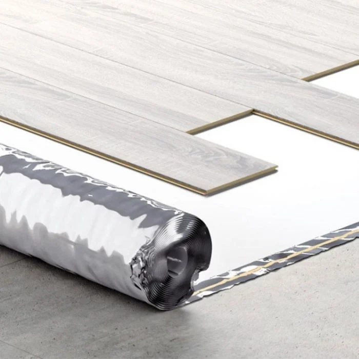 Folie Aluminizata Parchet Lungime 15 m, Latime 1000 mm, Grosime 2 mm, Culoare Negru-Folie Si Placa Polietilena Expandata PEE