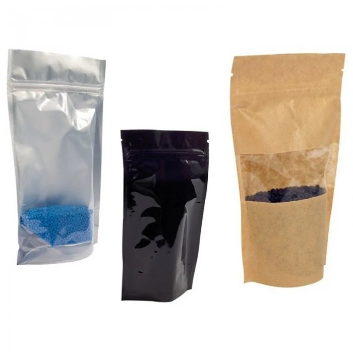 Pungi Stand Up Cu Inchidere Fermoar, 500 buc/pachet Tip Punga PET / AL / PE, Lungime 255 mm, Latime 180 mm, Clapeta Sigilare ...