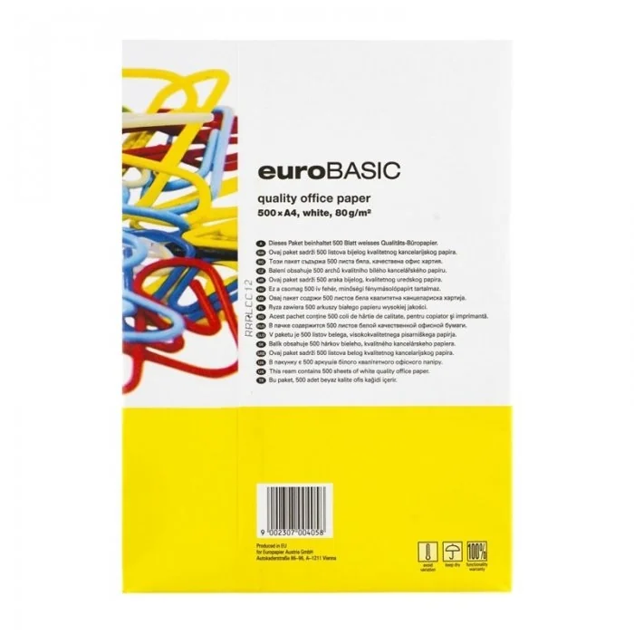 Hartie Copiator A4 Eurobasic, 80 g/mp, 500 coli/top-% Lichidare de stoc %