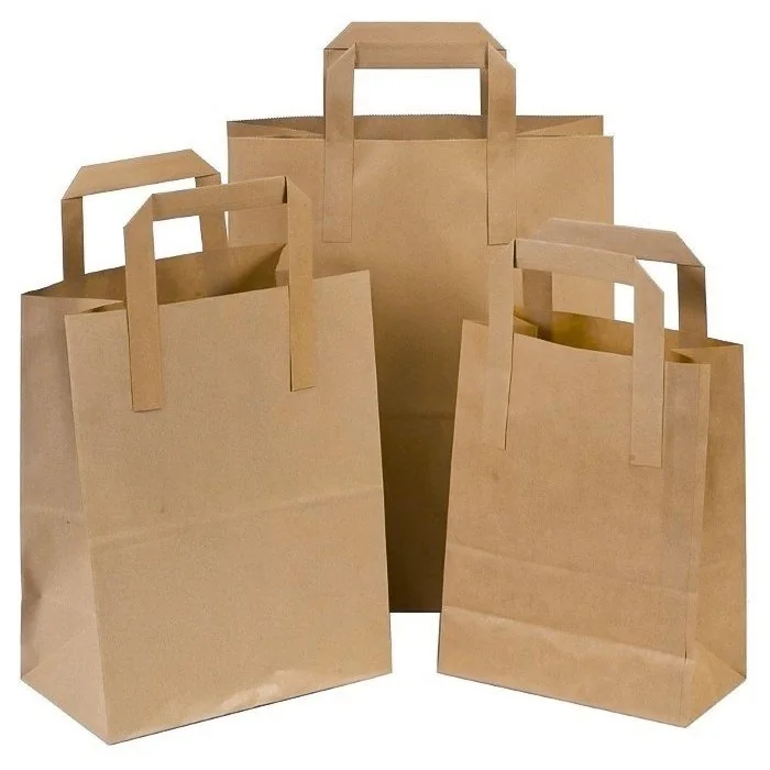 Pungi Hartie Cu Maner Rasucit, Alb/Natur-Pungi Hartie