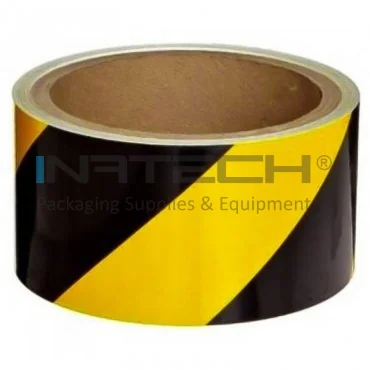 Banda Delimitare Reflectorizanta Lungime 10 m, Latime 25 mm, Цвят Negru / Galben, Buc / Pachet 10