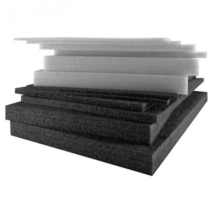 Placa Polietilena Expandata Lungime 1 m, Latime 0.6 m, Grosime 30 mm, Culoare Negru-Folie Si Placa Polietilena Expandata PEE