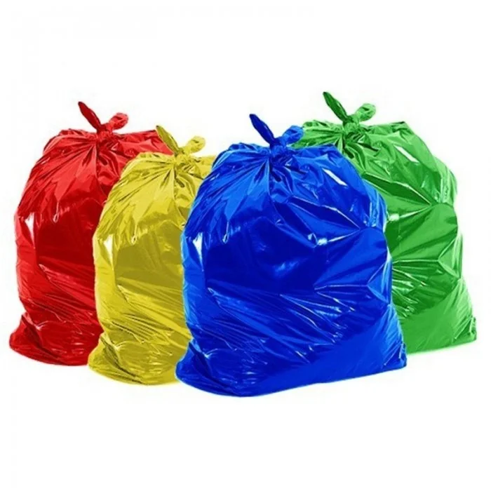 Saci Menajeri Din Polietilena Tip Sac Subtire, Litri 120, Grosime 15 my, Dimensiuni 700x1100 mm, Culoare Negru, Saci/Rola 10-...