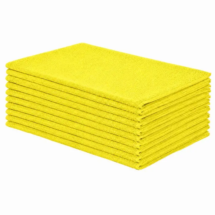 Многоцветни микрофибърни кърпи, размери 40 x 40 см, цвят жълт, тегло 210 гр/м2, бр. / опаковка 10