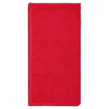 Многоцветни микрофибърни кърпи, размери 40 x 40 см, цвят червен, тегло 210 гр/м2, бр. / опаковка 10