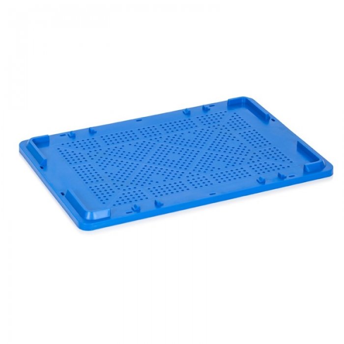 Capac 600 x 400 x 45 mm, Ventilat, Material PP Virgin, Albastru