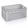 Lada Transport Euroline 600 x 400 x 300 mm, Baza Solida, Pereti Ventilati, Material PP Virgin, Gri