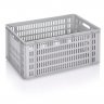 Lada Transport Euroline 600 x 400 x 300 mm, Baza/Pereti Ventilati, Material PP Virgin, Gri