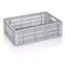 Lada Transport Euroline 600 x 400 x 200 mm, Baza Solida, Pereti Ventilati, Material PP Virgin, Gri