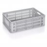 Lada Transport Euroline 600 x 400 x 200 mm, Baza/Pereti Ventilati, Material PP Virgin, Gri