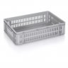 LadaTransport Euroline 600 x 400 x 160 mm, Baza Solida, Pereti Ventilati, Material PP Virgin, Gri