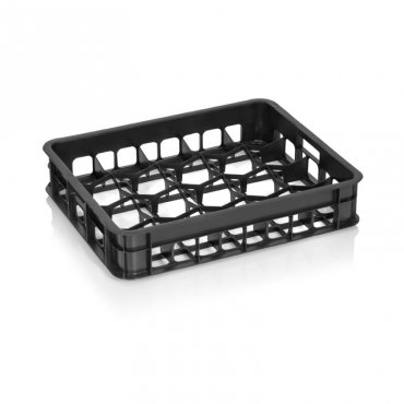 Lada pentru 20 Iaurturi/Fructe 515 x 400 x 100 mm, Material PP Virgin, Neagra
