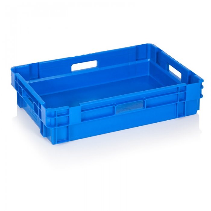 Lada Transport Produse Congelate 600 x 400 x 140 mm, Solida, Material PP Virgin, Albastra