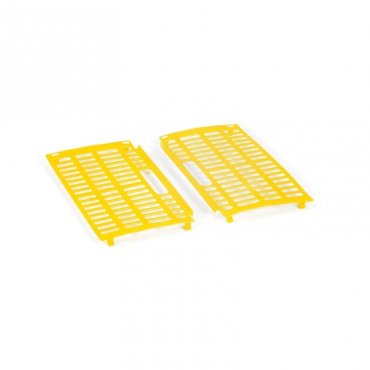 Set De Usi Pentru Lada Pasari VII 420 x 230 x 13 mm, Material PP Virgin, Galben/Albastru