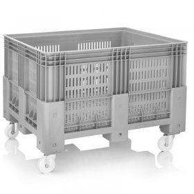 Boxpalet Perforat 1200 x 1000 x 760/960 mm, 4 Roti | INATECH Packaging