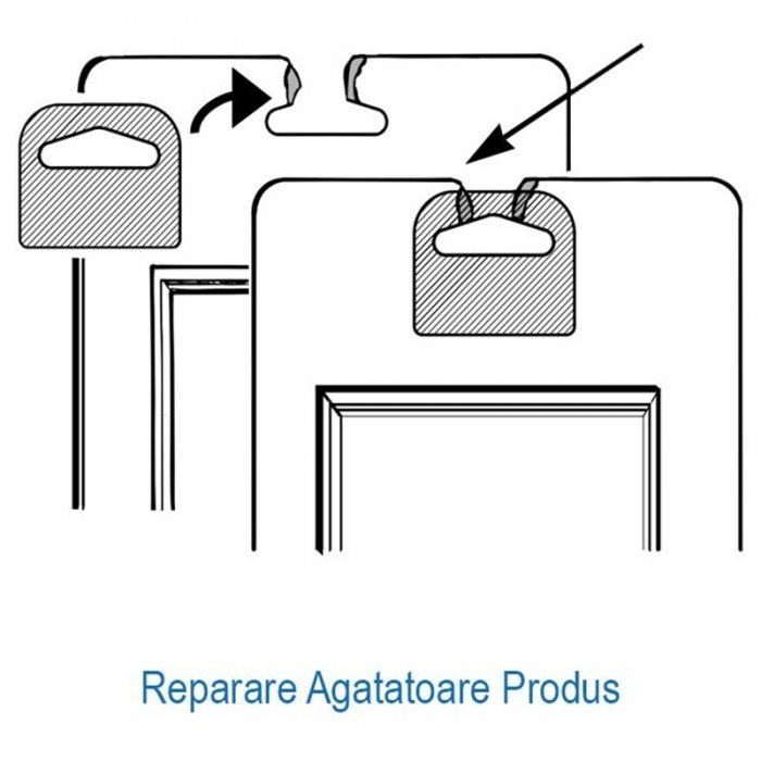 Set Agatatori Autoadezive Din Plastic Pentru Raft-Pungi Cu Inchidere Zip Sau Slider