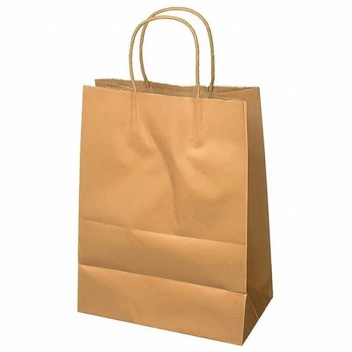 Pungi Hartie Cu Maner Rasucit, Alb/Natur-Pungi Hartie