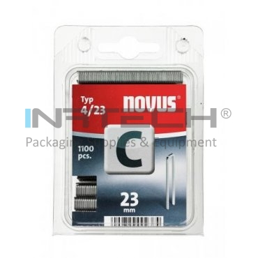 Цинконираните спайки тип С 23 мм. Име: Спайки тип С, Широчина: 6,1 мм, Опаковка: 1100 Бр/Блистер, Височина: 23 мм, Дебелина: 1,1 мм