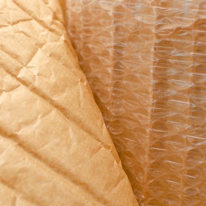 Folie Cu Bule Caserata Cu Hartie Kraft-Folie Cu Bule De Aer Mici