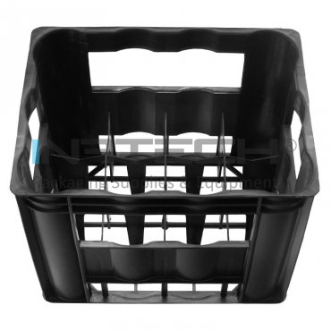 Lada Transport 12 Sticle Dimensiune Exterioara 400 x 300 x 340 mm, Композиции PP Reciclat, Greutate 1.6 kg, Цвят Черен