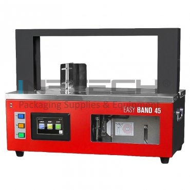 Машина за връзване с крафт лента, BOPP Easy Band 45, скорост на запечатване 25 цикъла/мин, ширина на лентата 29 мм, тип лента крафт, PE, BOPP, захранване 230 V - 50/60 Hz, максимален размер на кутия (мм) 460 х 200 мм