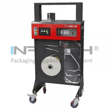 Машина за обвиване с Крафт лента, PP Easy Band 45 B Скорост на запечатване 25 цикъла/мин, Ширина на лентата 29 мм, Тип на лентата Крафт, PE, BOPP, Захранване 220 V, Максимален размер на кутия (мм) 460 x 200 мм