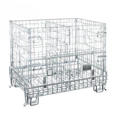 Метални палет-контейнери с крака 1200 x 800 x 1000 мм Дължина 1200 мм, Ширина 800 мм, Височина 1000 мм, Тегло 54 кг, Стакерируеми ДА, Оптимално натоварване 800 кг, Сгъваеми ДА