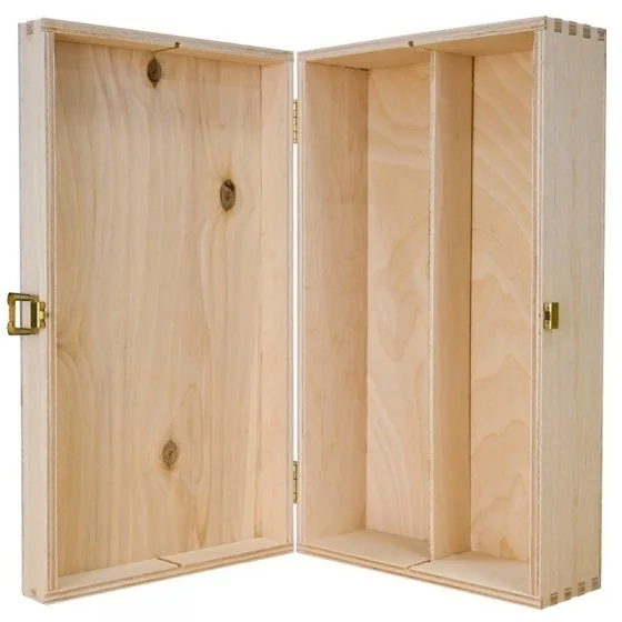 Cutie Din Lemn Pentru 2 Sticle De Vin