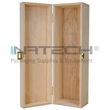 Cutie Din Lemn Pentru 1 Sticla De Vin Lungime 335 mm, Latime 95 mm, Inaltime 95 mm, Capac Cu balamale, Композиции Lemn, Цвят Natur