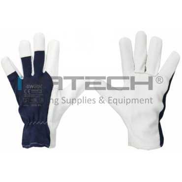 Manusi de lucru GRANITE Marime 10/XL, Композиции piele alba-tesatura bleumarin, Greutate 29GR/Manusa gr, Цвят piele alba-tesatura bleumarin